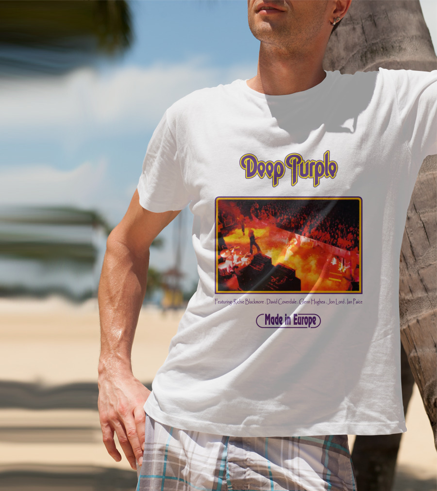 Deep Purple Made In Europe Featuring Richie Blackmore David Coverdale Glenn Hughes Jon Lord Ian Paice T-Shirt