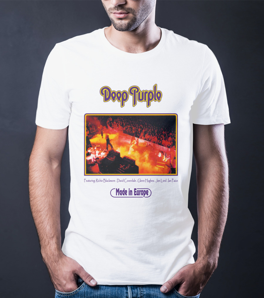 Deep Purple Made In Europe Featuring Richie Blackmore David Coverdale Glenn Hughes Jon Lord Ian Paice T-Shirt