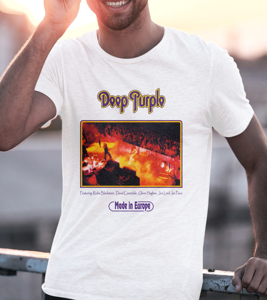 Deep Purple Made In Europe Featuring Richie Blackmore David Coverdale Glenn Hughes Jon Lord Ian Paice T-Shirt