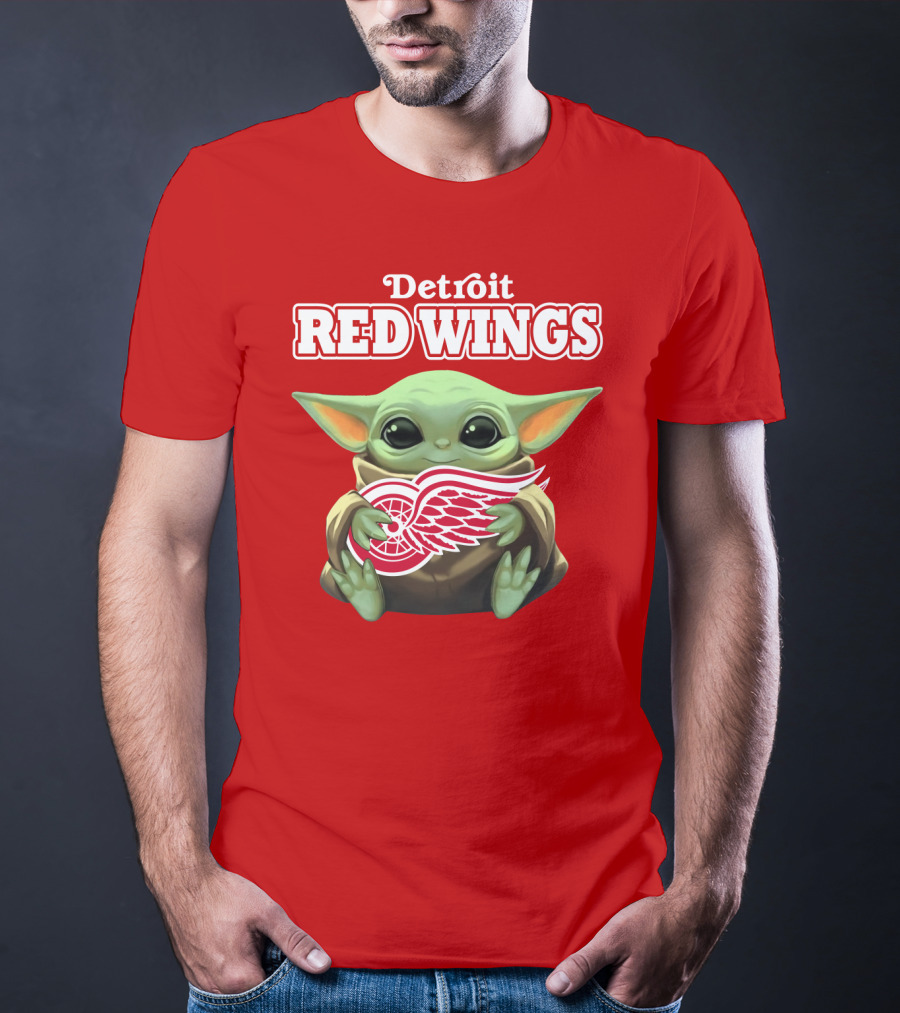 Detroit Red Wings Baby Yoda T-Shirt