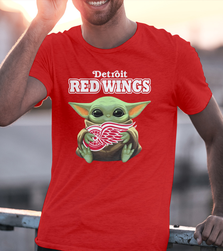 Detroit Red Wings Baby Yoda T-Shirt