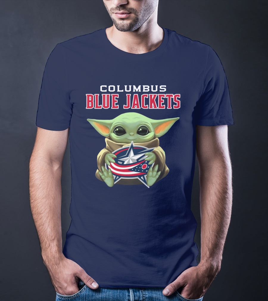 Columbus Blue Jackets Baby Yoda T-Shirt
