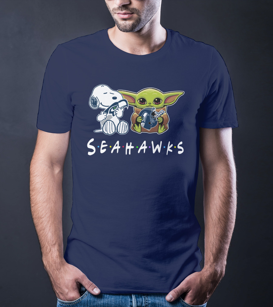 Snoopy Baby Yoda Seahawks T-Shirt