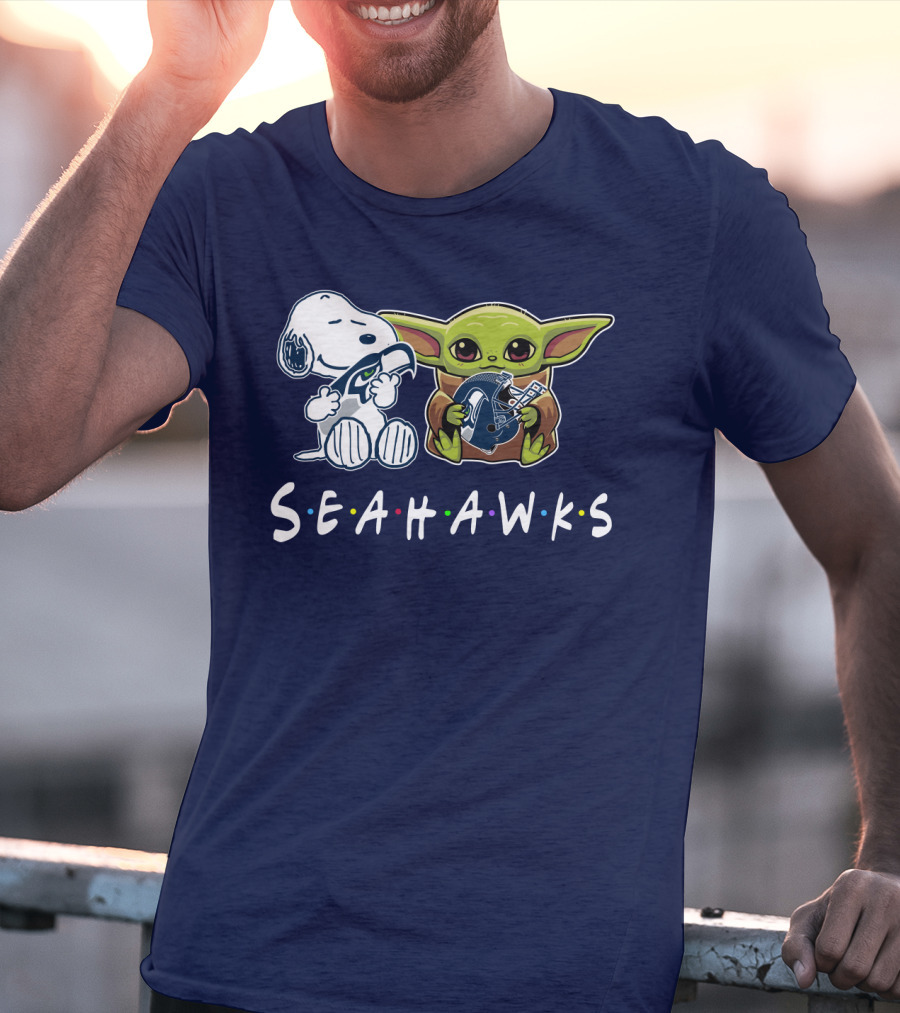 Snoopy Baby Yoda Seahawks T-Shirt