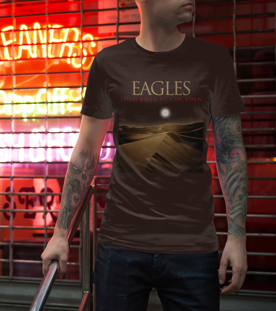 Eagles Long Road Out Of Eden Desert Scene T-Shirt