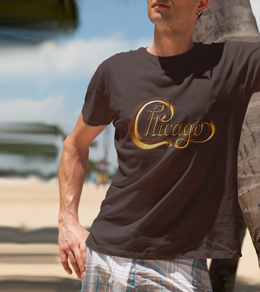 Chicago Band Script Gold T-Shirt