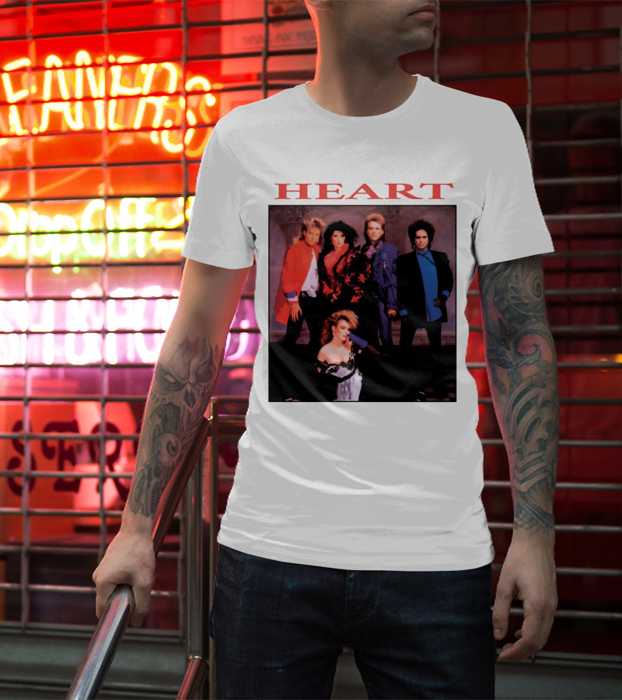 Heart Band Group Members Photograph T-Shirt