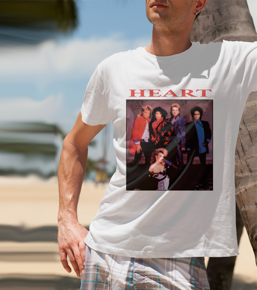 Heart Band Group Members Photograph T-Shirt