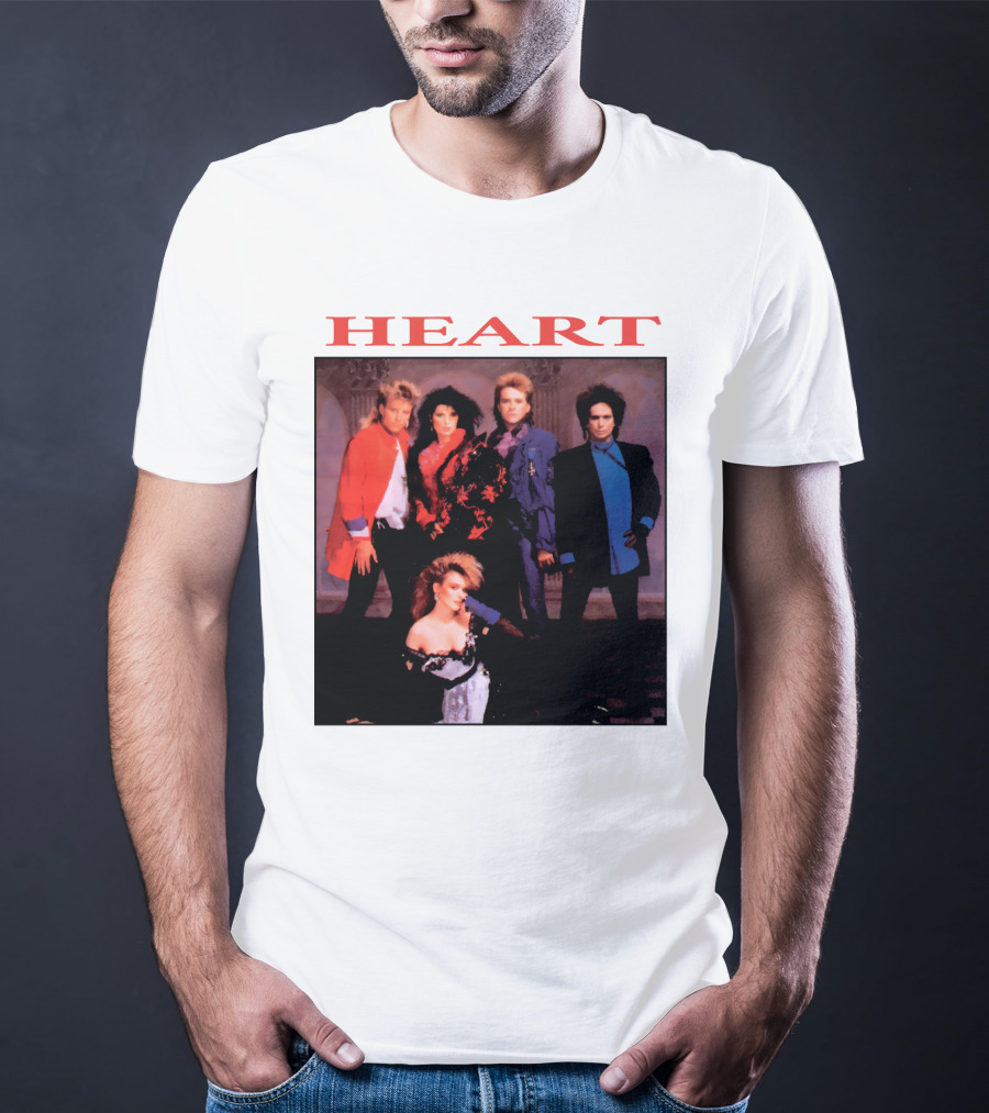 Heart Band Group Members Photograph T-Shirt