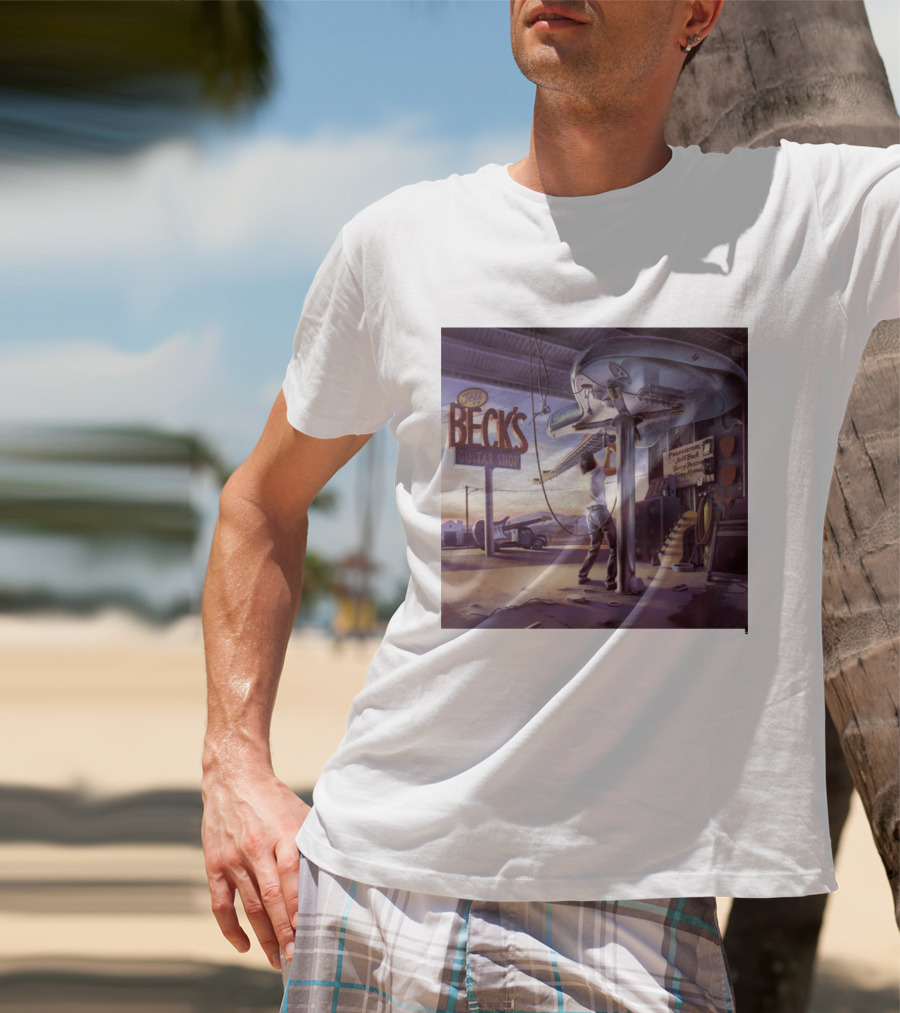 Jeff Beck Guitar Shop Playing On Air Performance Guitar Gig T-Shirt