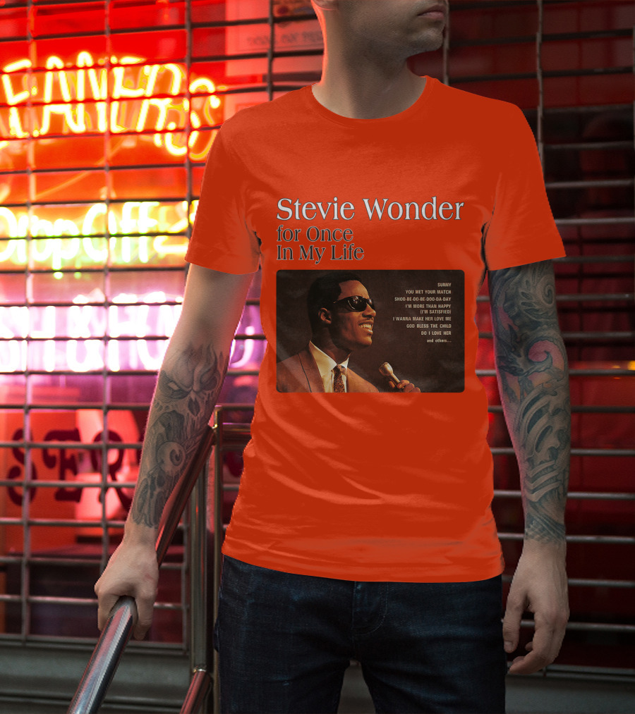 Stevie Wonder For Once In My Life Album Sunny You Met Your Match Songs T-Shirt
