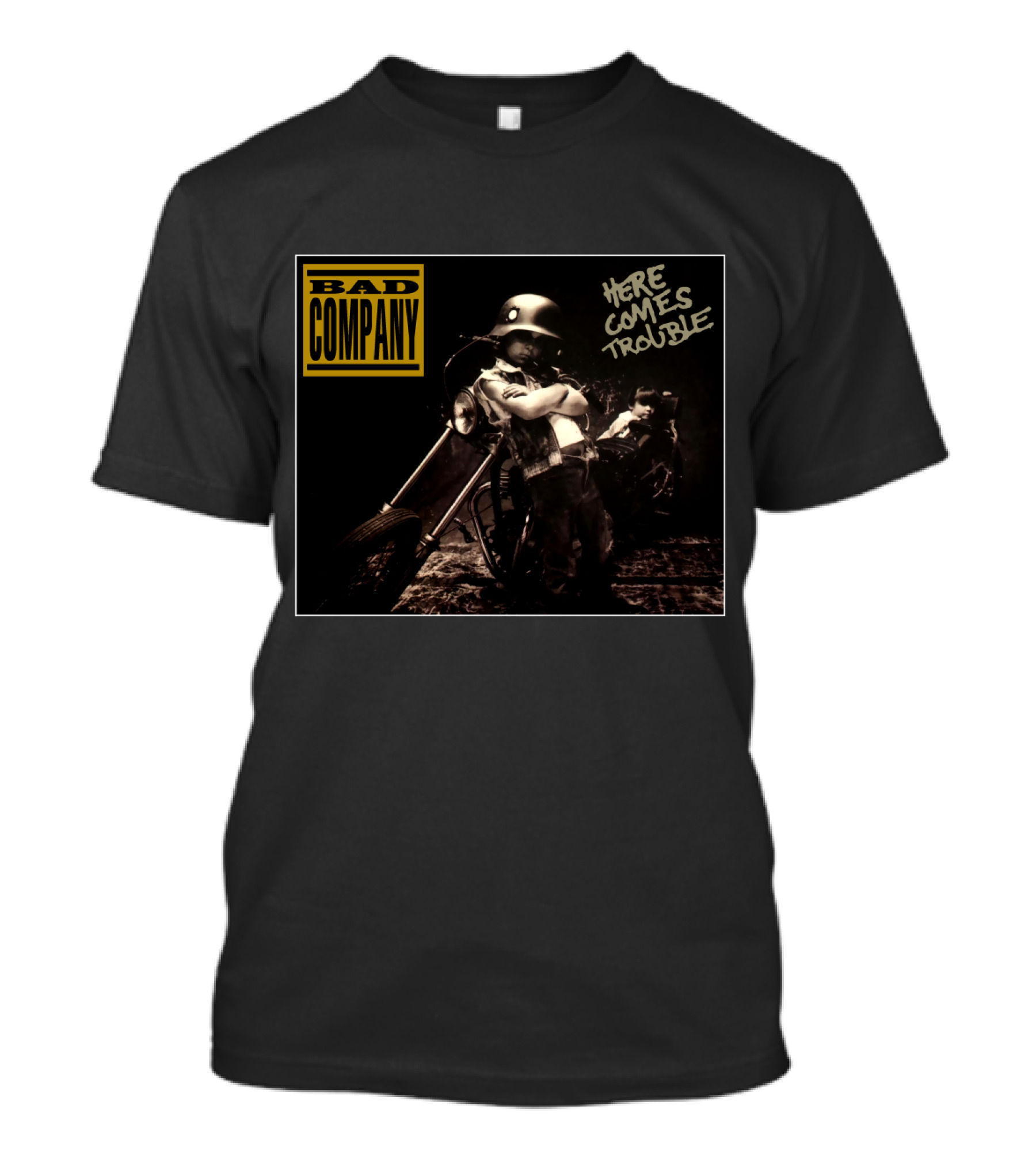 Bad Company Here Comes Trouble Motorcycle Kid T-Shirt
