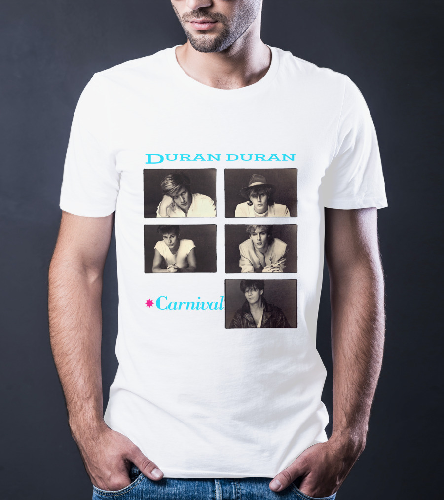 Duran Duran Carnival Album Cover Vintage Black And White Photos T-Shirt
