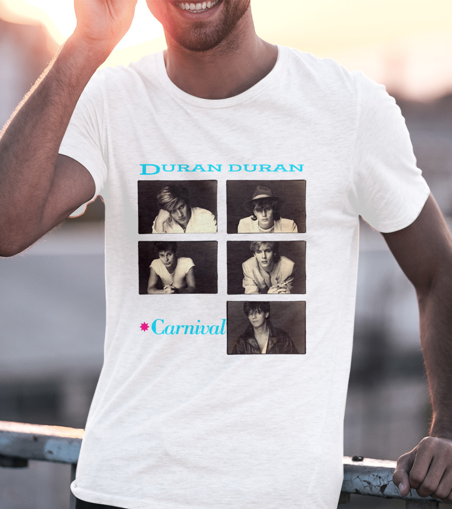 Duran Duran Carnival Album Cover Vintage Black And White Photos T-Shirt