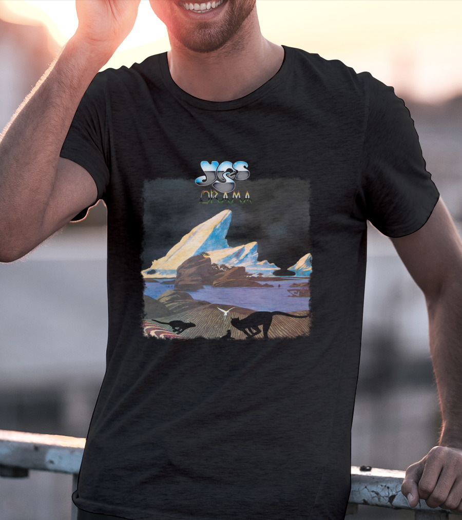 Yes Drama Album Art With Iceberg Landscape And Silhouetted Animals T-Shirt