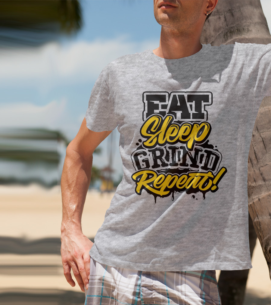 Jordan 11 Gamma Blue Eat Sleep Grind Repeat Routine T-Shirt