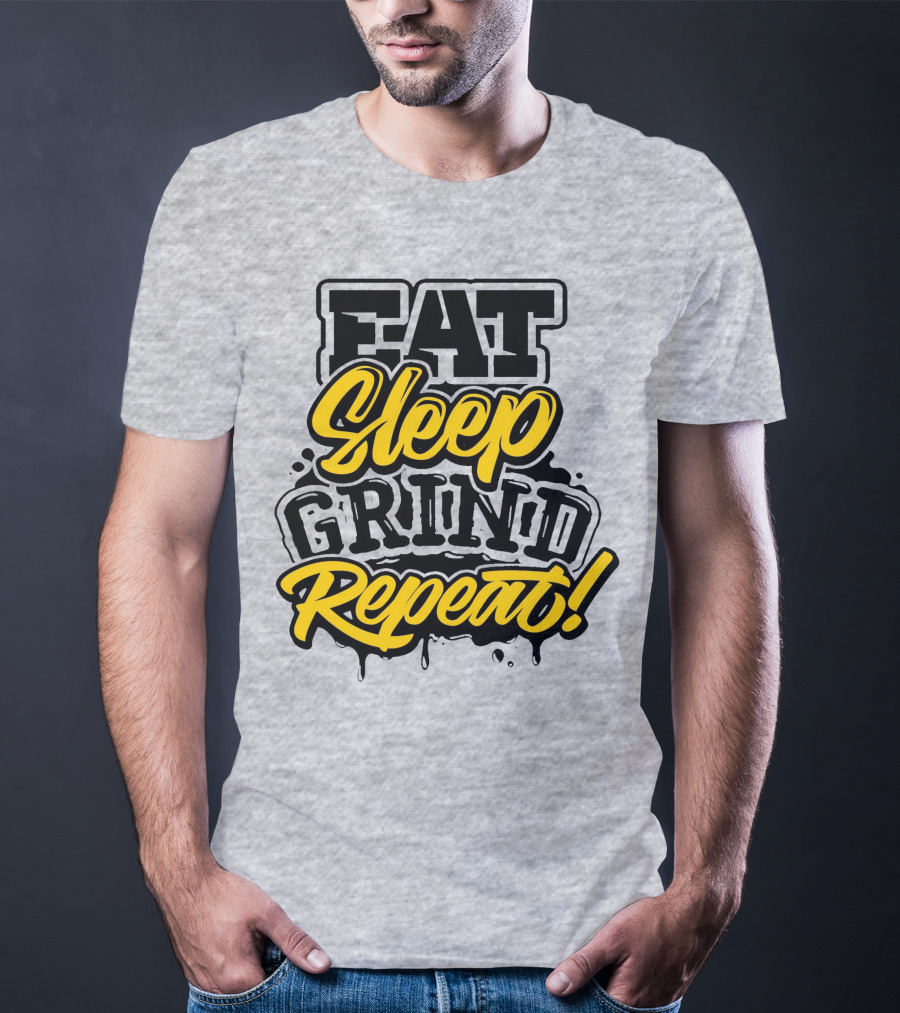 Jordan 11 Gamma Blue Eat Sleep Grind Repeat Routine T-Shirt
