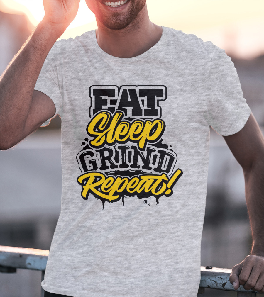 Jordan 11 Gamma Blue Eat Sleep Grind Repeat Routine T-Shirt