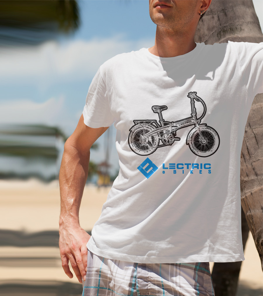 Lectric E Bikes Ride USA Retro Foldable Electric Bicycle T-Shirt