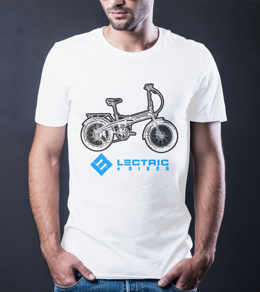 Lectric E Bikes Ride USA Retro Foldable Electric Bicycle T-Shirt