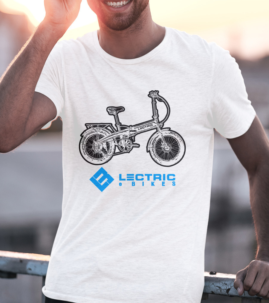Lectric E Bikes Ride USA Retro Foldable Electric Bicycle T-Shirt
