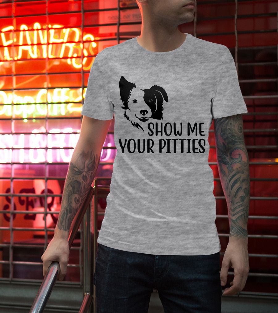 Show Me Your Pitties Dog Face Silhouette T-Shirt