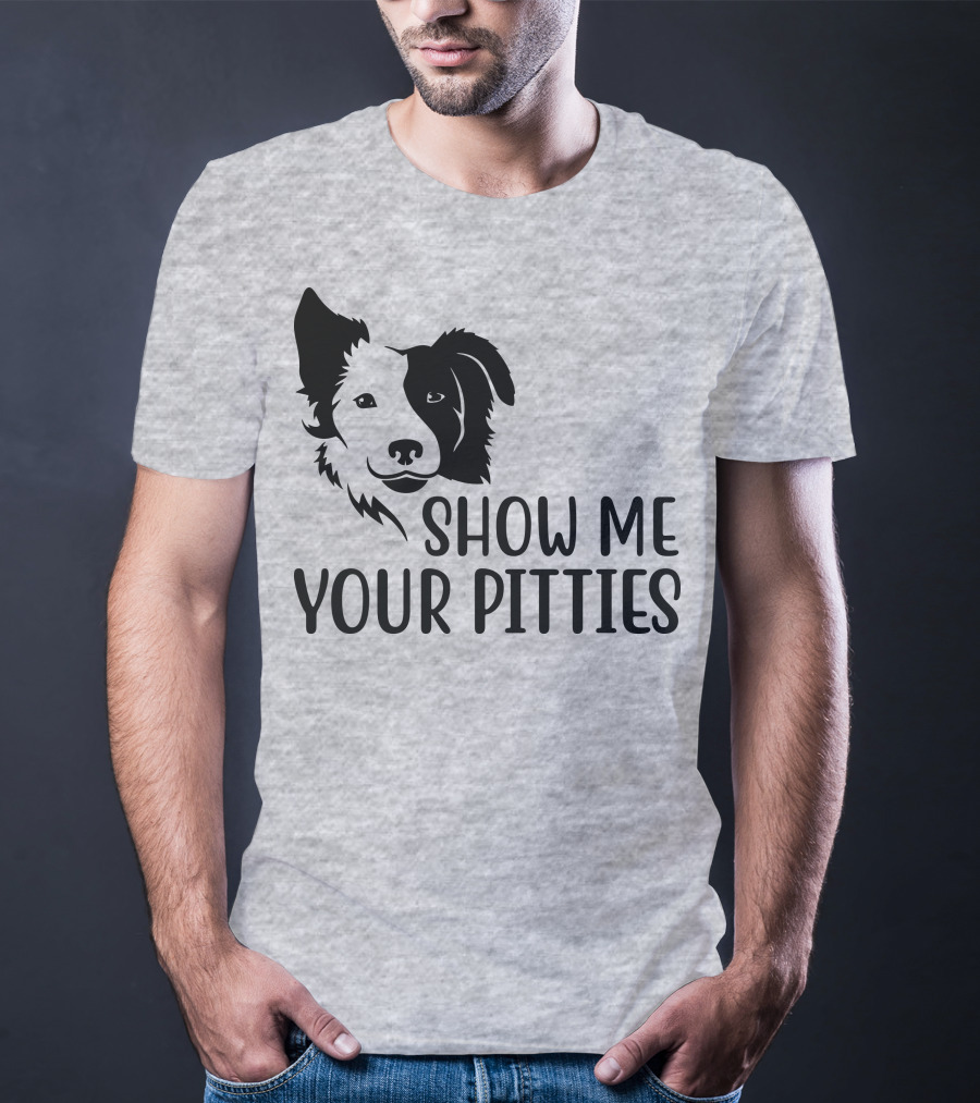 Show Me Your Pitties Dog Face Silhouette T-Shirt