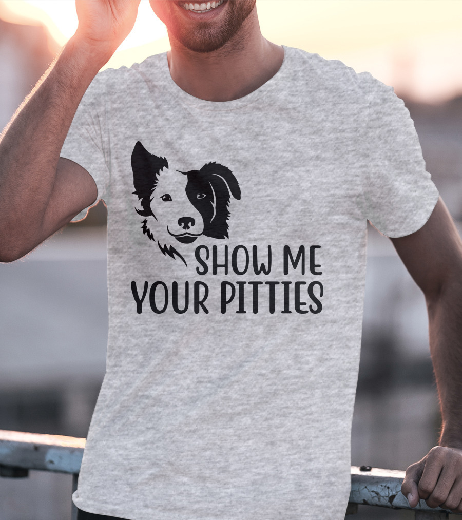 Show Me Your Pitties Dog Face Silhouette T-Shirt