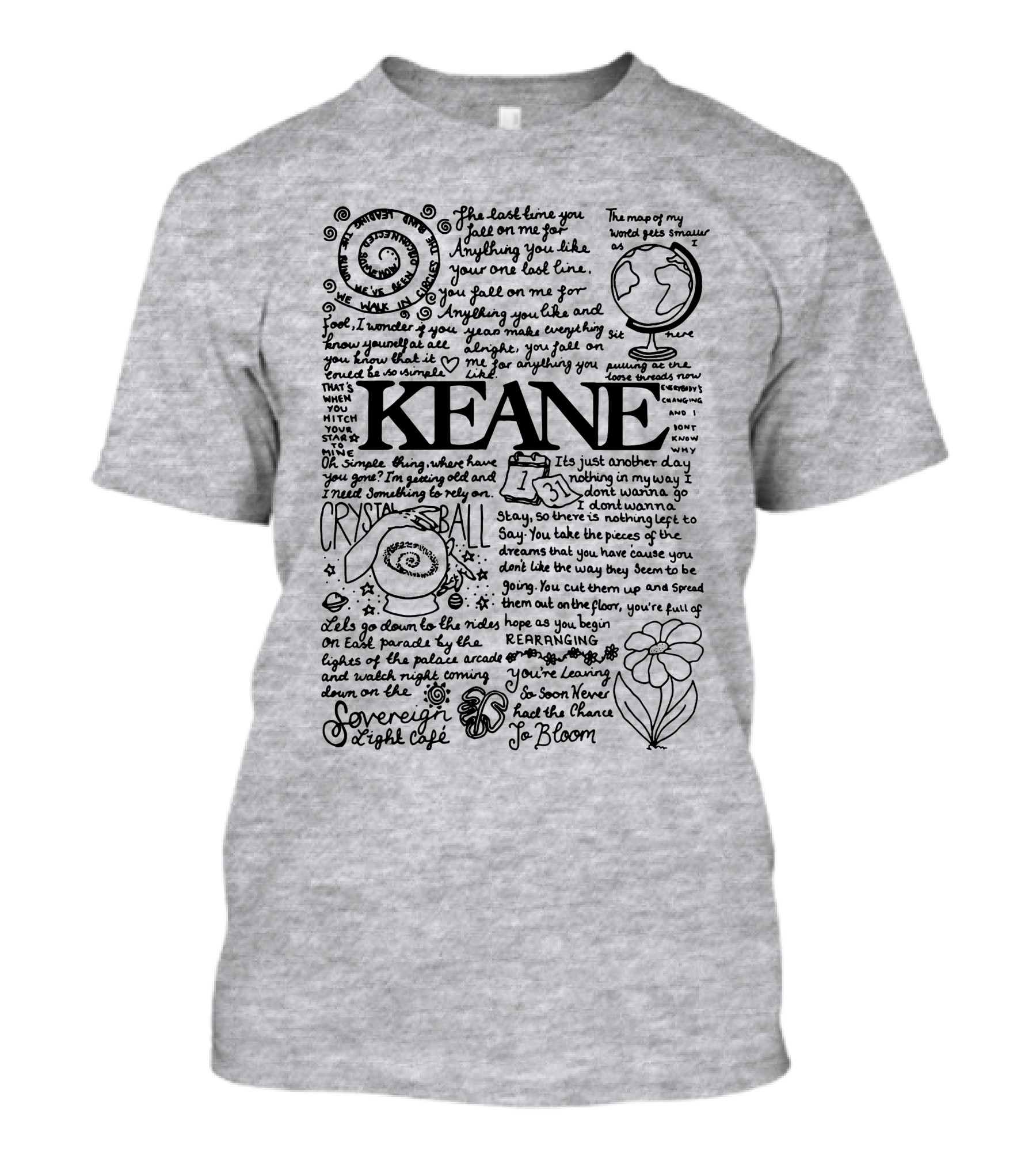 Keane Hopes Crystal Ball Sovereign Night Sky Bloom T-Shirt