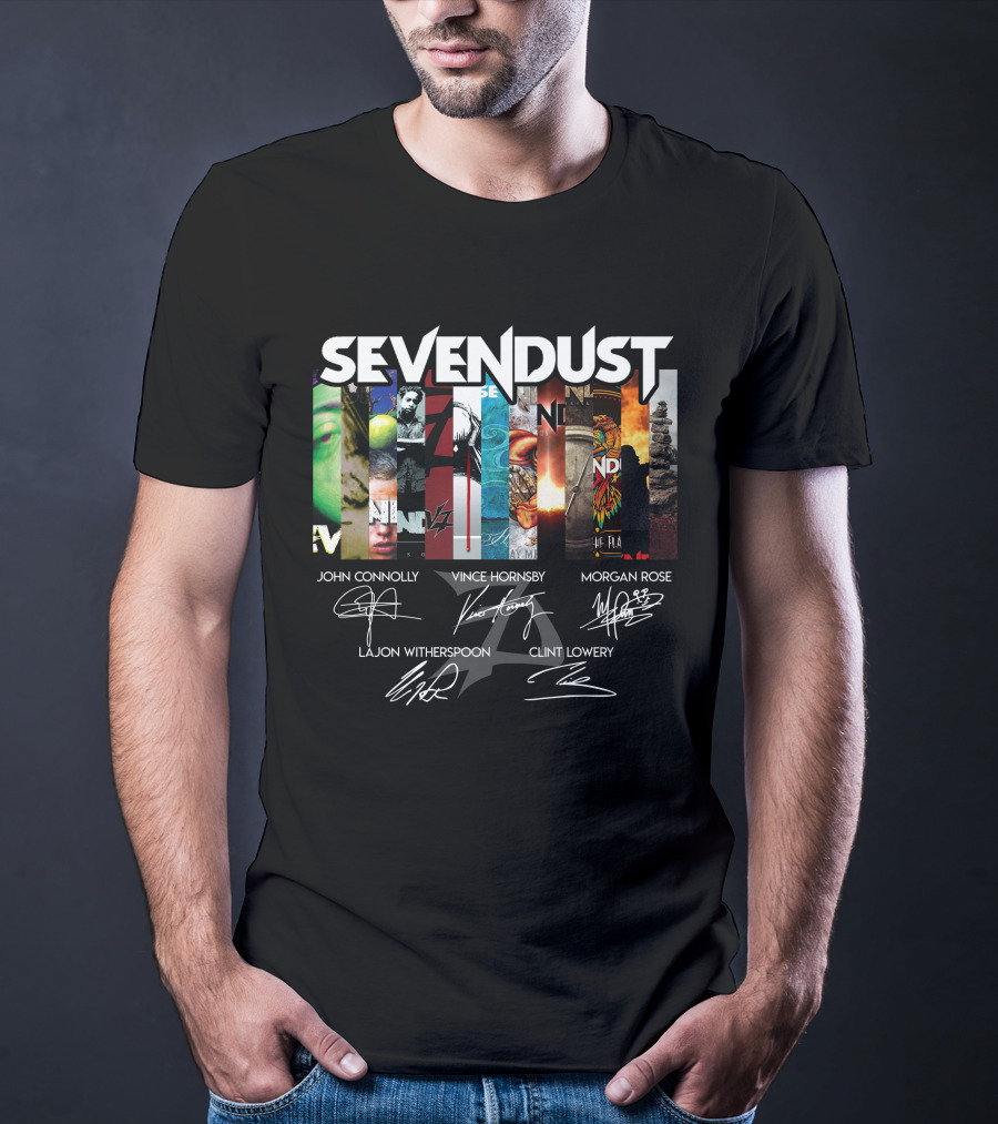 Sevendust John Connolly Vince Hornsby Morgan Rose Lajon Witherspoon Clint Lowery T-Shirt