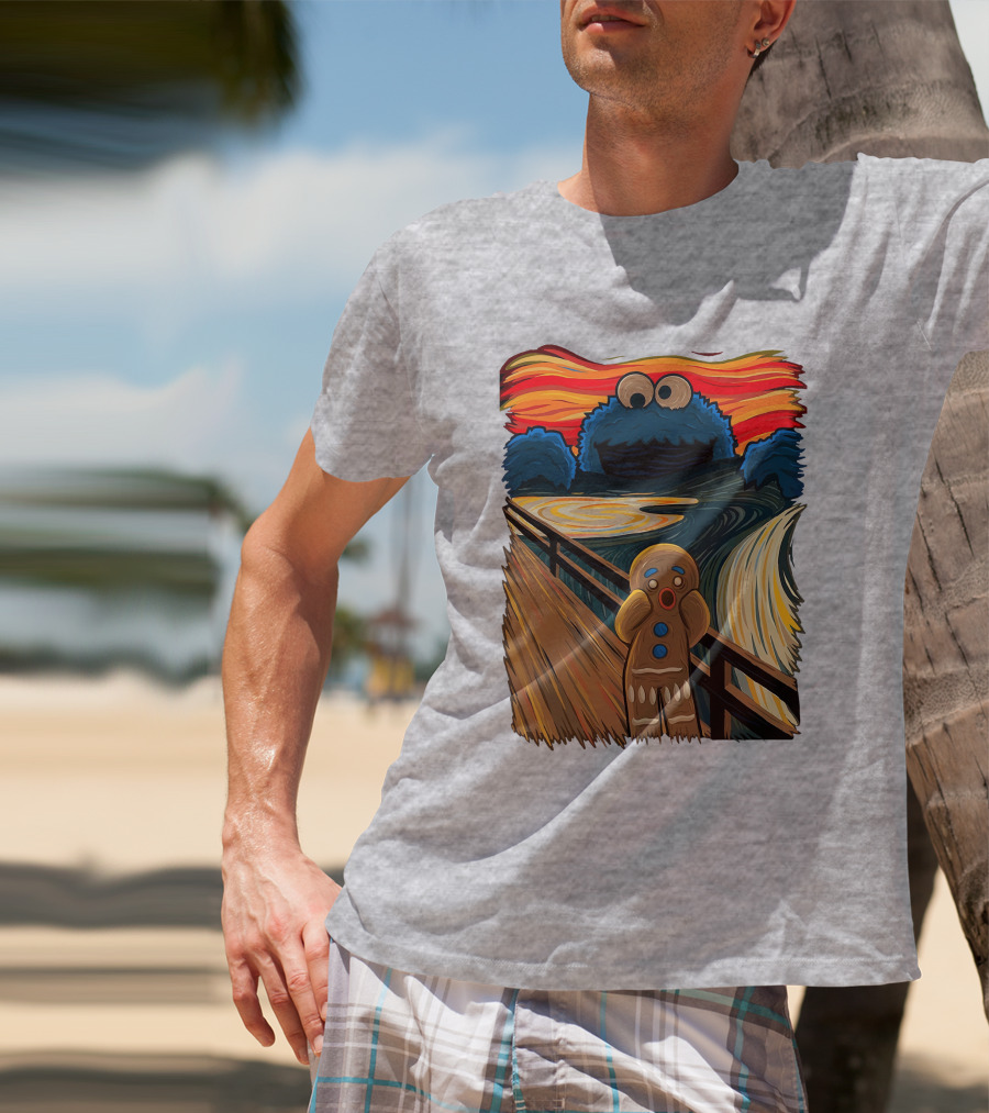 The Scream Cookie Monster Gingerbread T-Shirt