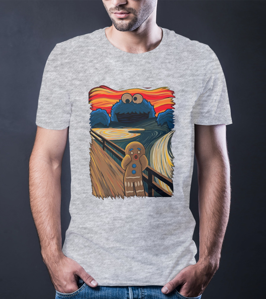 The Scream Cookie Monster Gingerbread T-Shirt