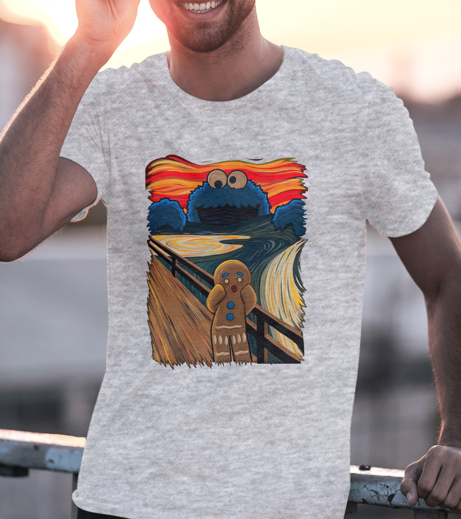 The Scream Cookie Monster Gingerbread T-Shirt