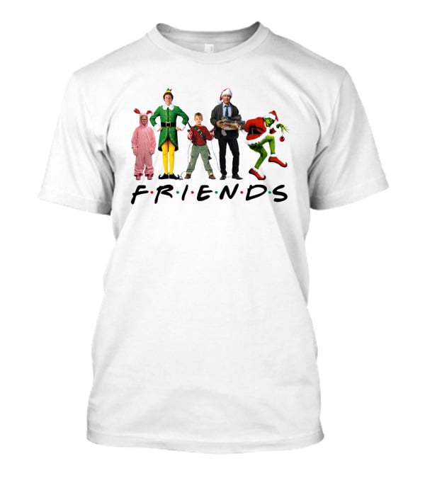 Friends Christmas Movie Elf Grinch Bunny Boilerplate T-Shirt