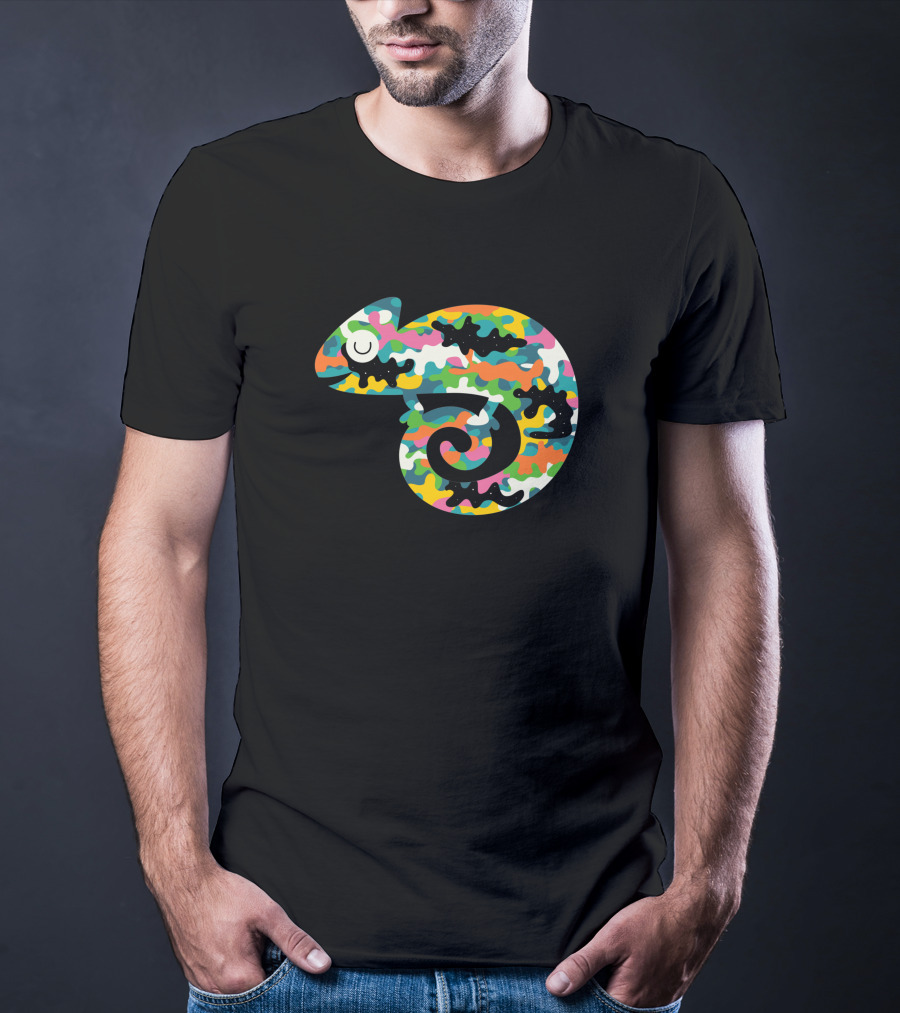 Alive 1371502 Colorful Camouflage Chameleon T-Shirt