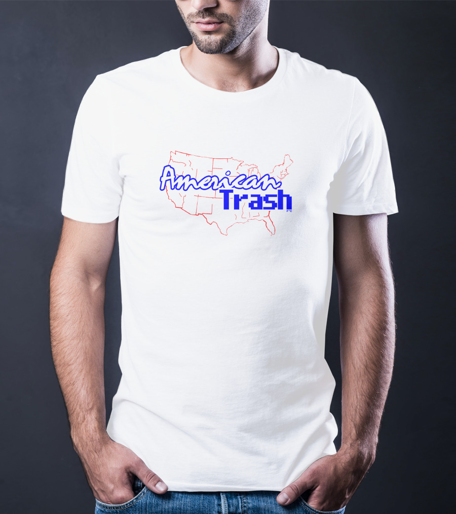 American Trash Map Outline T-Shirt