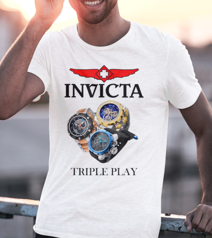Invicta Triple Play Swiss-Inspired Luxurious Watch Collection T-Shirt