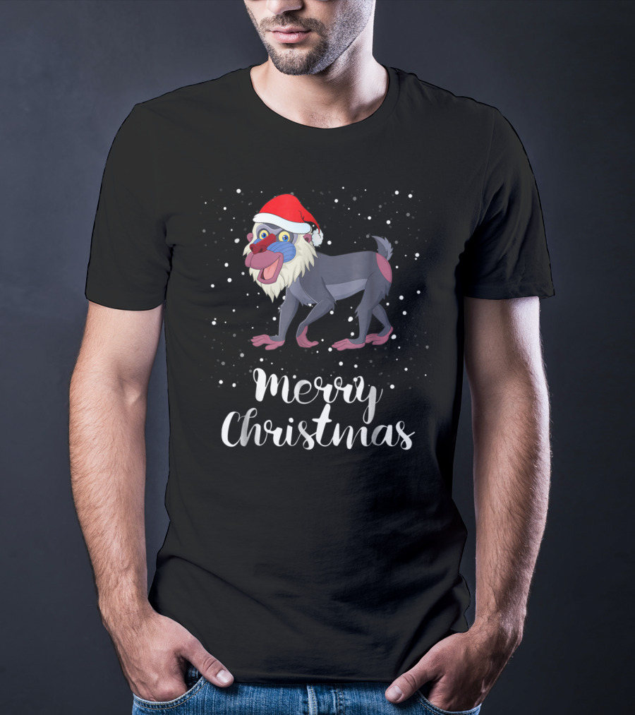 Merry Christmas Baboon Funny Family Group Matching T-Shirt