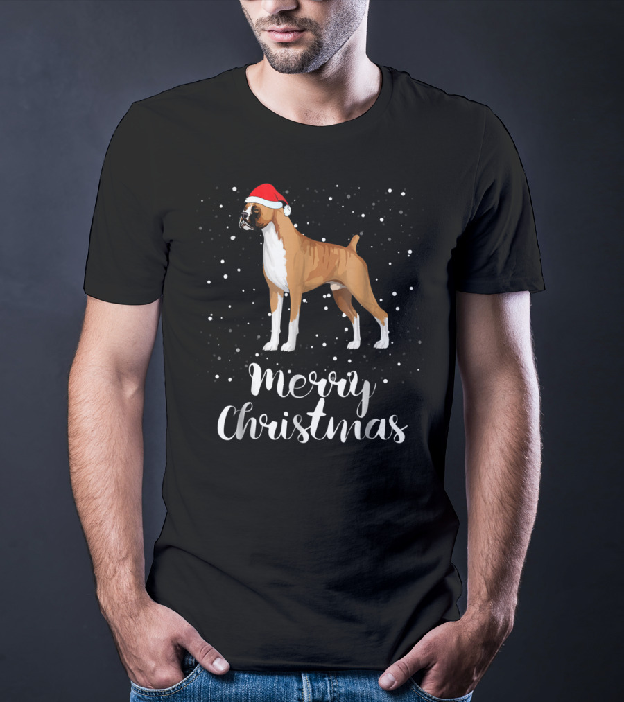 Merry Christmas Boxer Funny Family Group T-Shirt
