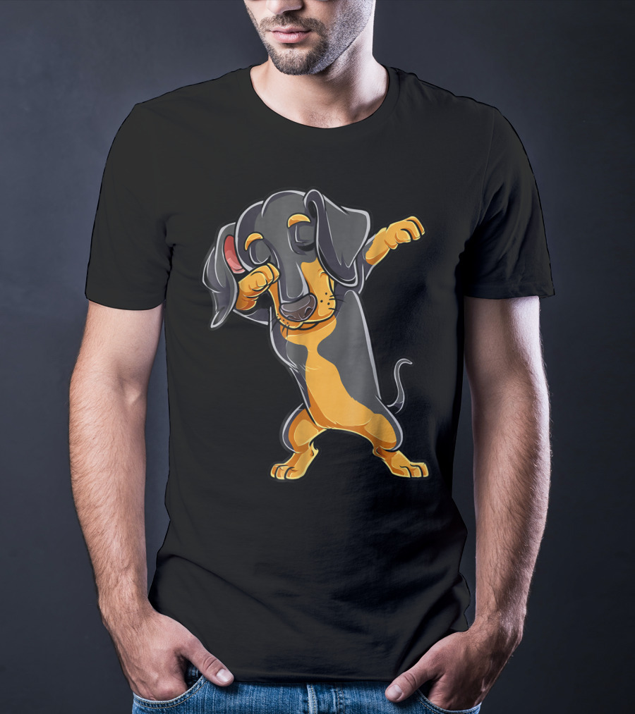 Dabbing Dachshund Puppy Lovers Dab Dance Boys T-Shirt