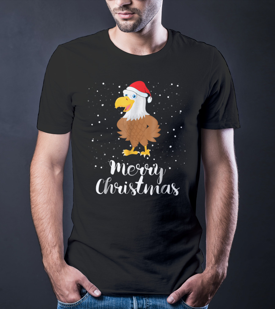 Merry Christmas Eagle Funny Christmas Matching Family Group T-Shirt