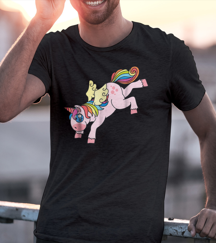Flying Unicorn Cute And Colorful Rainbow Wings Edition11 T-Shirt