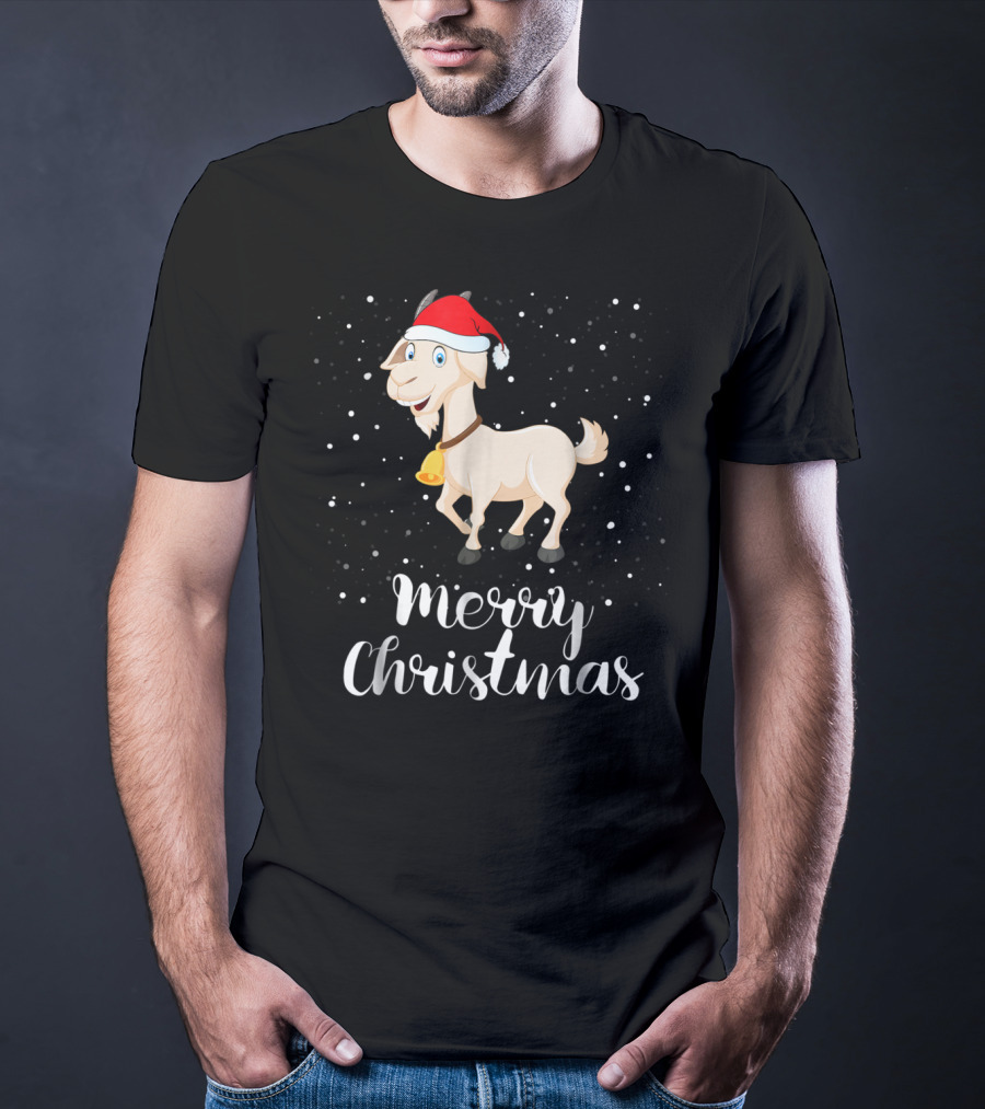 Merry Christmas Goat Funny Matching Family Holiday Group T-Shirt