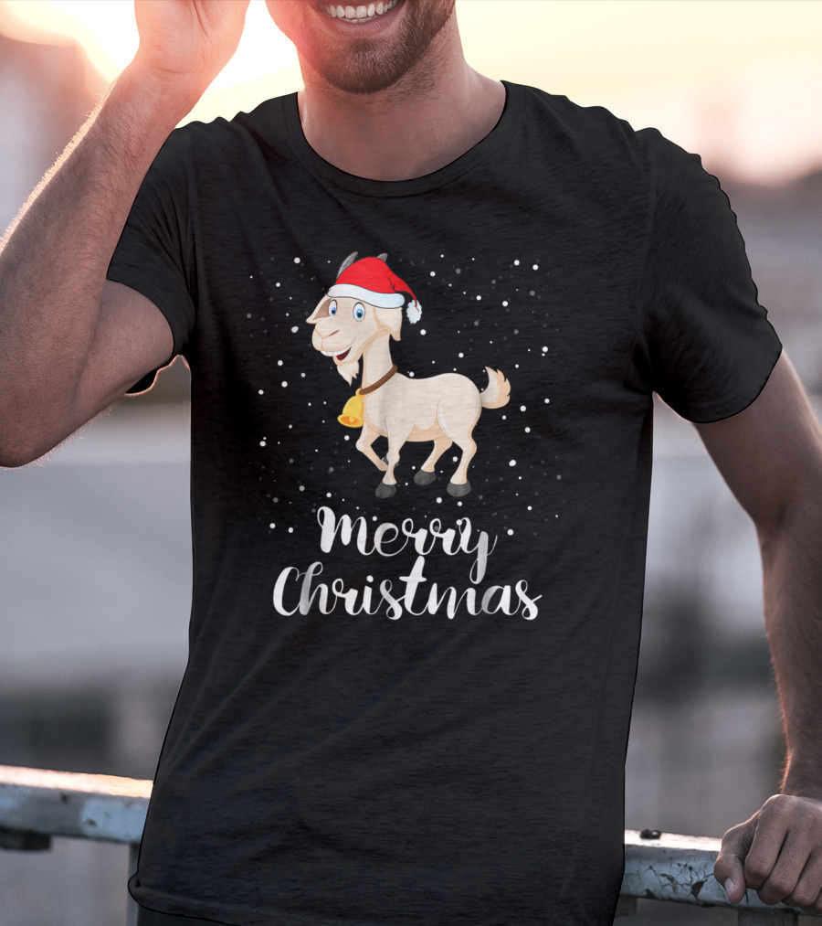 Merry Christmas Goat Funny Matching Family Holiday Group T-Shirt