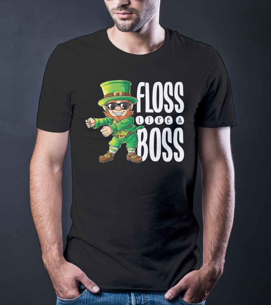 Floss Like A Boss Leprechaun St Patricks Day Boys2 T-Shirt