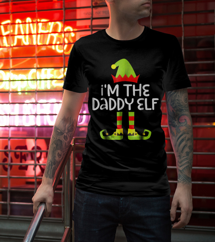I'm The Daddy Elf Mens Matching Christmas T-Shirt