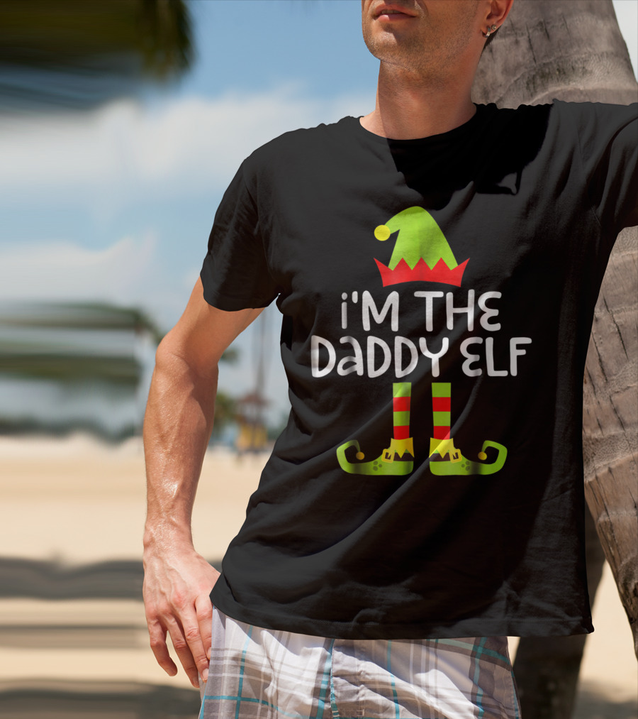 I'm The Daddy Elf Mens Matching Christmas T-Shirt
