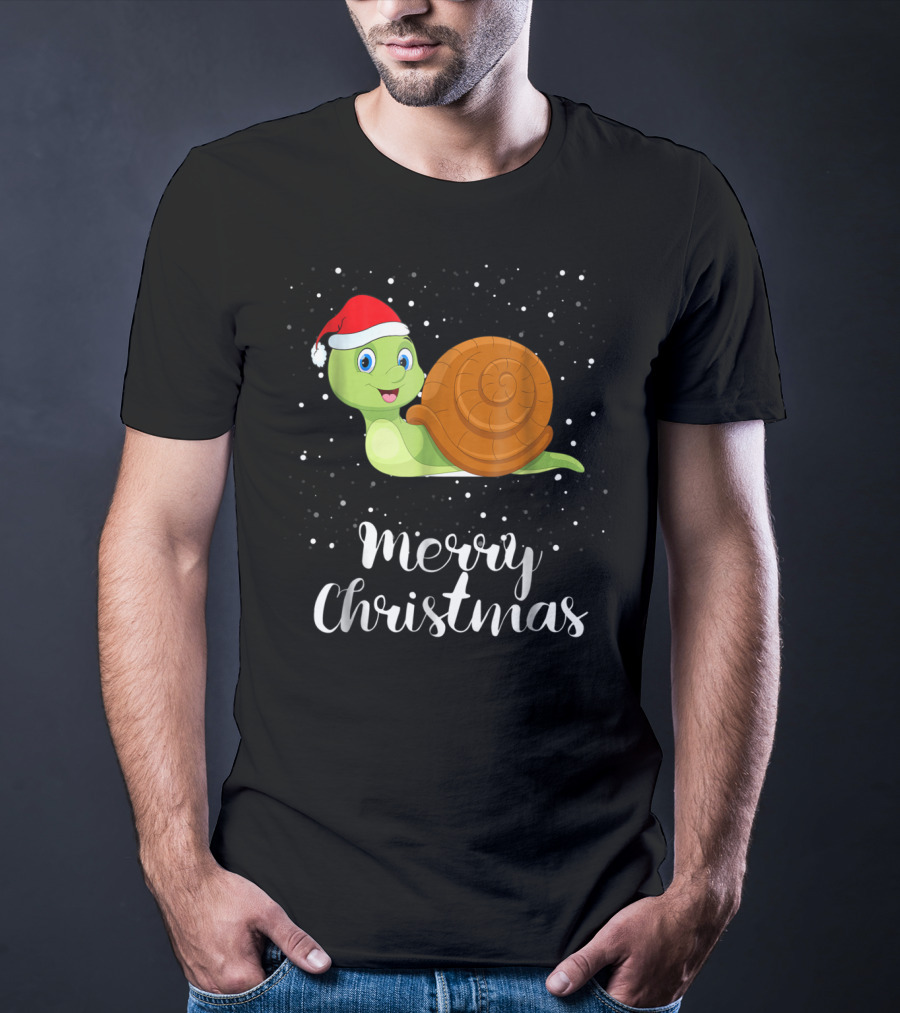 Merry Christmas Snail Funny Matching Family Group T-Shirt