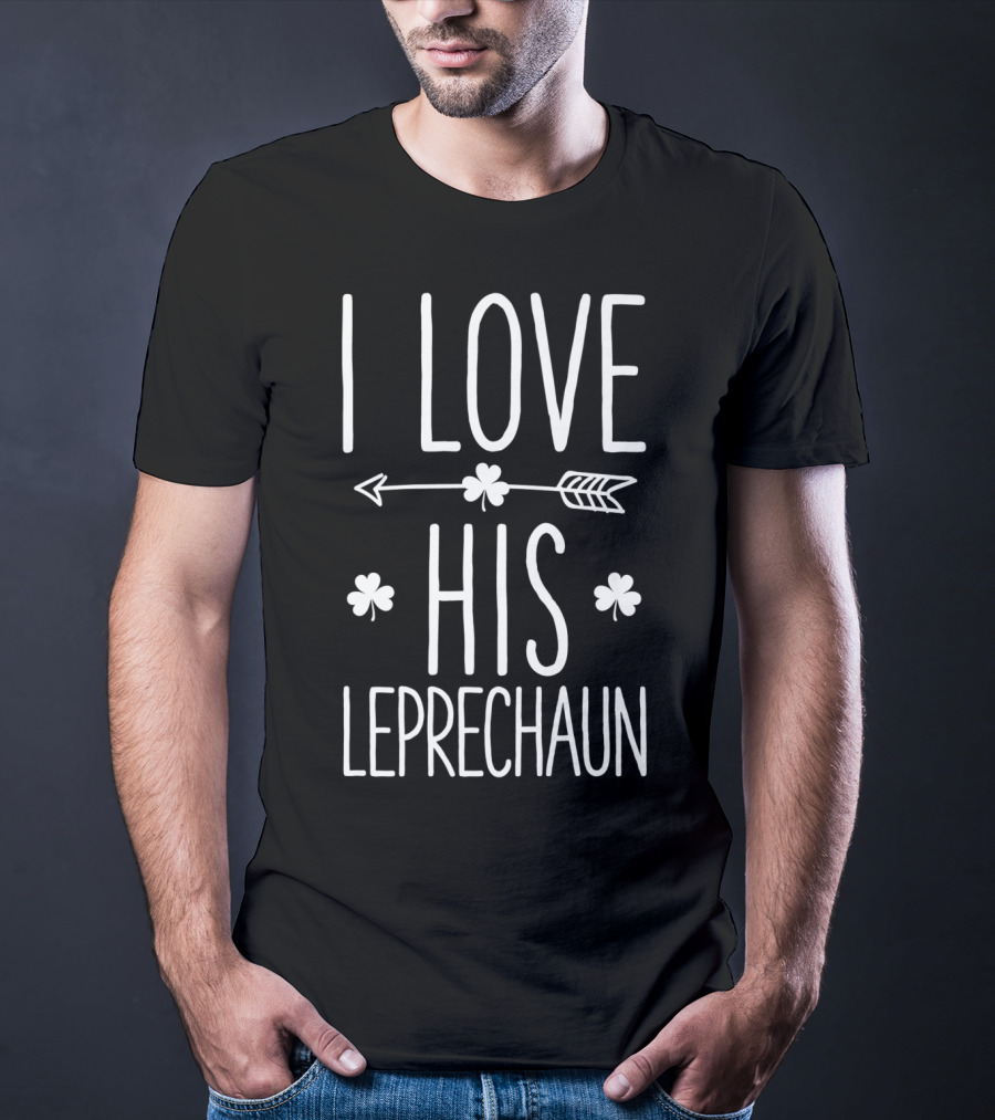 I Love His Leprechaun St Patricks Day Matching Couple T-Shirt