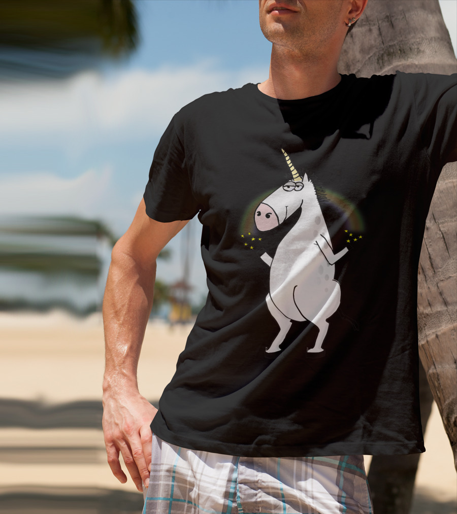 Party Unicorn Loves To Dance Hard To Electro Music With Sparkling Rainbow Vibes T-Shirt